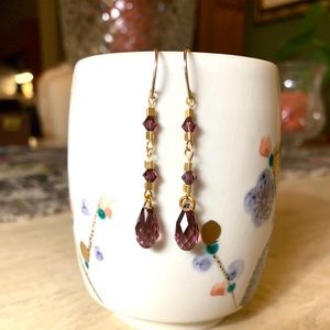 Handmade Swarovski crystal briolette earrings